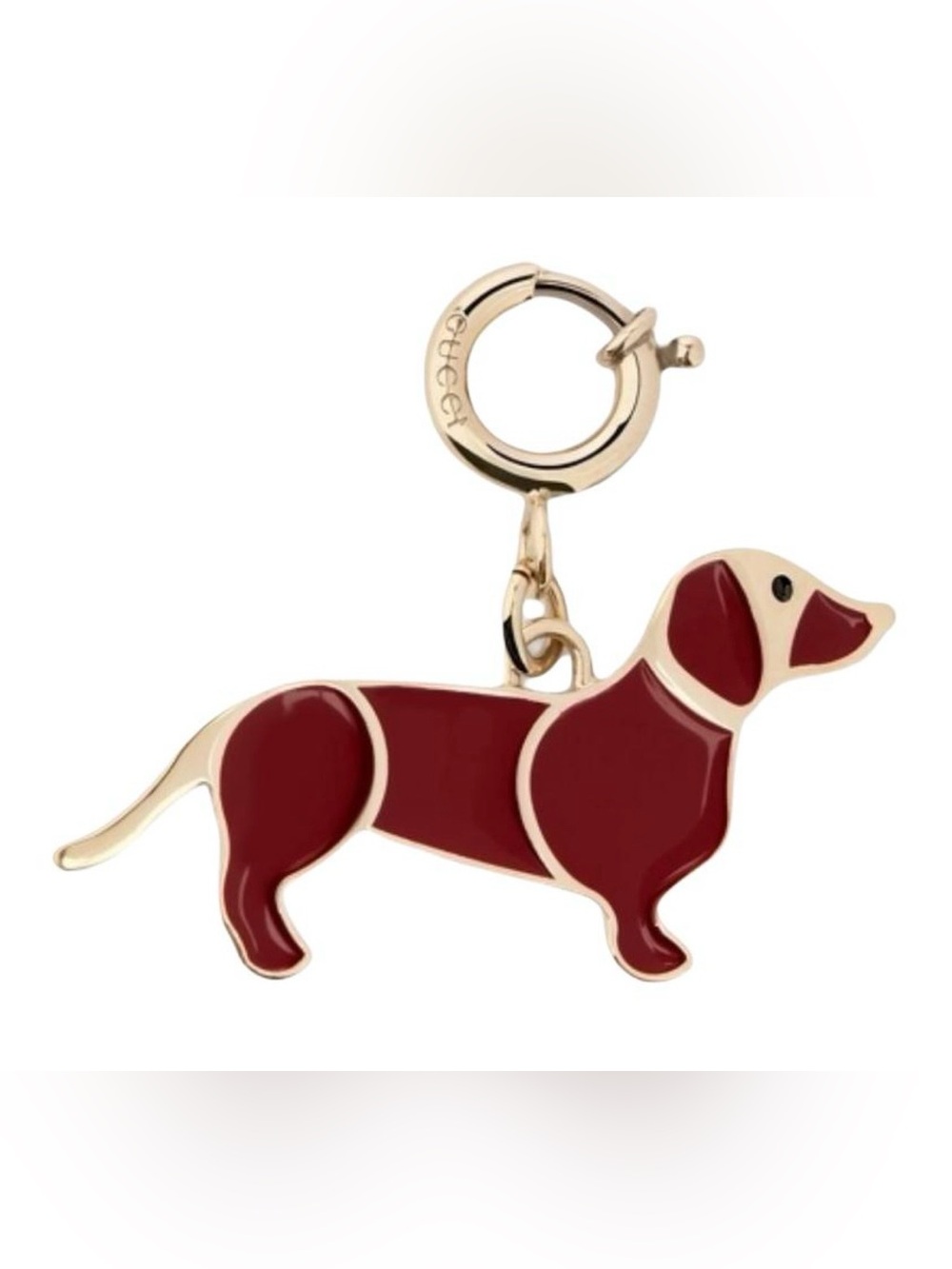 Gucci Dog Shaped Bag Charm Enamel Pendants